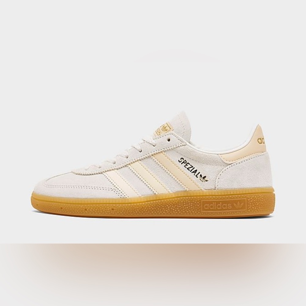 Adidas Spezial Cream Sneakers with Gold Detail